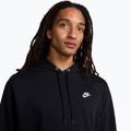 Herren Nike Club French Terry Pullover Hoodie schwarz/schwarz/weiß 4