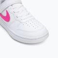 Nike Court Borough Low Kinderschuhe Recraft weiß/laser fuchsia 7