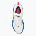 HOKA Bondi 8 Herren Laufschuhe blanc de blanc/virtual blue 5