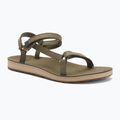 Teva Original Universal Slim Lea Damen Sandalen oliv gebrannt