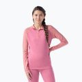 Frauen thermische Sweatshirt Smartwool Classic Thermal Merino Base Layer 1/4 Zip Boxed Garten rosa digi Schnee