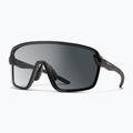 Smith Bobcat mattschwarze/photochromatische Sonnenbrille klar bis grau/klar
