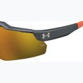 Under Armour Levelup Jr S3 metallisierte grau/goldene Spiegel-Sonnenbrille für Kinder 7
