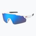 Under Armour Levelup Jr S3 matt weiß blau/blau Multilayer-Sonnenbrille für Kinder 2