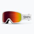 Skibrille Smith Transfer white/red sol-x mirror 5