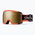 Skibrille Smith Squad cinder chop up/chrp sun black gold mirror/clear