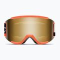 Skibrille Smith Squad cinder chop up/chrp sun black gold mirror/clear 2