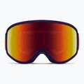 Kinder-Skibrille Smith Reason OTG S3 deep plum gradient/red solx mirror antifog 2