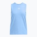 Damen Trainings-Tank-Top Under Armour Rival Muscle Tank horizon blau/weiß 3