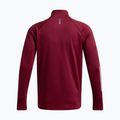 Männer unter Rüstung Launch Elite CW Half Zip kardinal / reflektierende Lauf Sweatshirt 4