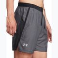 Men's Under Armour Launch 7" Heather schwarz / schwarz / reflektierende Laufshorts 4