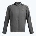 Herren Under Armour Storm Run Hooded castlerock/morphgrün/reflektierende Laufjacke 3