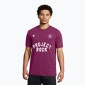 Trainings-T-Shirt Herren Under Armour Project Rock Badge Of Honor purple