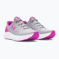 Under Armour Charged Surge 4 halo grau/vivid magenta/vivid magenta Damen Laufschuhe 8