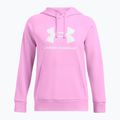 Damen Under Armour Rival Fleece Big Logo Hoody stellar rosa/weiß