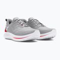 Under Armour Velociti 4 halo grau/racer rot/weiß Herren Laufschuhe