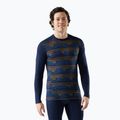 Langärmliges, thermoaktives Herren-Shirt Smartwool Merino 250 Baselayer Crew Boxed deep navy geo peaks