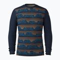 Herren Thermoaktiv-Longsleeve Smartwool Merino 250 Baselayer Crew Boxed deep navy geo peaks 3