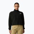 Hoodie Sweatshirt Damen The North Face Glacier Fleece 1/2 Zip Short black