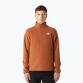Fleece Hoodie Sweatshirt Herren The North Face Glacier Fleece 1/4 Zip burnt umber
