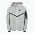 Nike Sportswear Tech Fleece Sweatshirt mit durchgehendem Reißverschluss für Kinder, dunkelgrau, heather/schwarz/schwarz 9