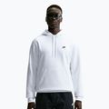 Herrenpullover Nike Club Pullover Hoodie white/white/black
