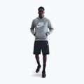 Herren Nike Club Pullover Hoodie dark grey heather/light smoke grey/white 2