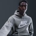 Herren Nike Club Pullover Hoodie dark grey heather/light smoke grey/white 6