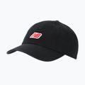 Neue Balance 6 Panel Patch Logo Kappe schwarz