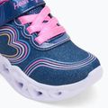 Kinderschuhe SKECHERS Heart Lights Retro Hearts navy leather/multi trim 7