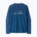 Herren Patagonia Cap Cool Daily Grafik Shirt '73 Skyline / Clement blau x-dye Longsleeve