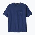 Herren Patagonia Boardshort Logo Tasche T-shirt Responsibili clementi blau 4