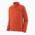 Herren Fleecejacke Patagonia R1 Hybrid coal orange