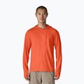 Herren Sweatshirt Patagonia Capilene Cool Sun Hoody coal orange/light coal orange x-dye
