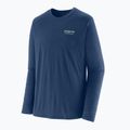 Longsleeve Herren Patagonia Cap Cool Merino Blend Graphic heritage header/clement blue