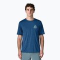 Herren T-Shirt Patagonia Capilene Cool Daily - Great Waves clement blue/light clement blue x-dye