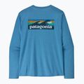 Herren-Langarmshirt Patagonia Capilene Cool Daily - Boardshort Logo shore blue/light shore blue x-dye 5