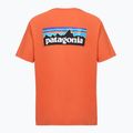 Herren T-Shirt Patagonia P-6 Logo coal orange 2