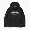 Herrenpullover Patagonia '95 Oval Logo Uprisal Hoody Black: Kaleido