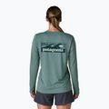 Longsleeve Damen Patagonia Capilene Cool Daily Shirt - Boardshort Logo blue sage/light blue sage x-dye 3