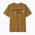 Herren T-Shirt Patagonia '95 Oval Logo bobcat brown/sunshine 2