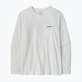 Damen-Longsleeve Patagonia P-6 Logo Responsibili-Tee LS fiber white