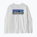 Damen-Longsleeve Patagonia P-6 Logo Responsibili-Tee LS fiber white 2