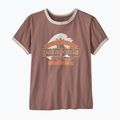 Damen-T-Shirt Patagonia Great Waves Ringer Tee moonrise taupe