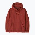 Herrenpullover Patagonia Boardshort Logo Uprisal Hoody Rusty Red