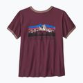 Damen-T-Shirt Patagonia Fitz Roy Foothills Ringer Tee berry fig 2
