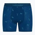 Thermoaktive Boxershorts Herren icebreaker Anatomica Snow Day atlantis/topaz/aop