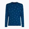 Herren Thermoaktivshirt icebreaker Merino 200 Oasis Crewe Snow Day atlantis/topaz/aop 7