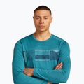 Thermoaktives Herren-Longsleeve icebreaker Merino 200 Oasis Crewe Elevation Line topaz 6