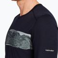 Herren Icebreaker Merino 200 Oasis Crewe Elevation Line midnight navy thermal longsleeve 6